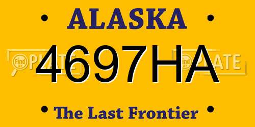 4697HA Alaska License Plate