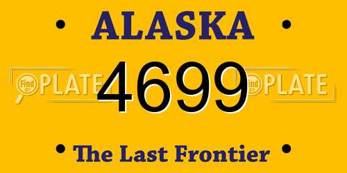 4699 Alaska License Plate