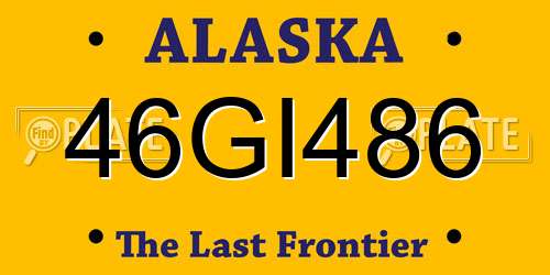 46GI486 Alaska License Plate