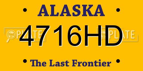 4716HD Alaska License Plate