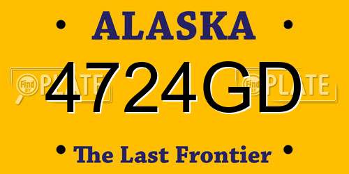 4724GD Alaska License Plate