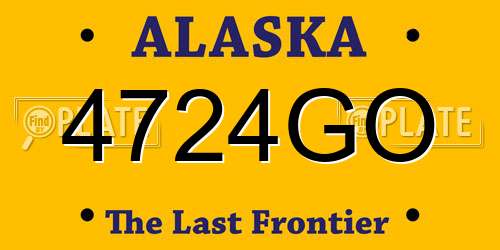 4724GO Alaska License Plate