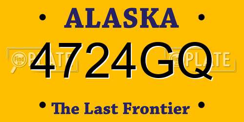 4724GQ Alaska License Plate
