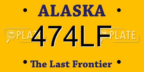 474LF Alaska License Plate