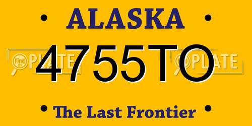 4755TO Alaska License Plate