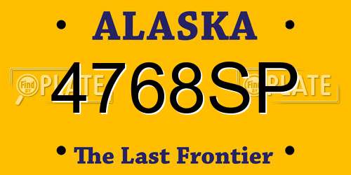 4768SP Alaska License Plate
