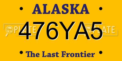 476YA5 Alaska License Plate