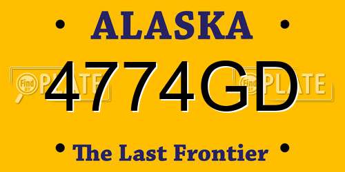 4774GD Alaska License Plate