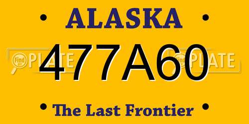 477A60 Alaska License Plate