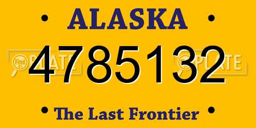 4785132 Alaska License Plate