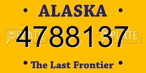 4788137 Alaska License Plate