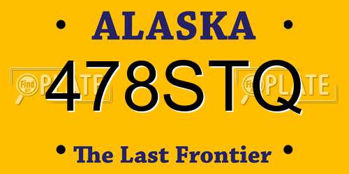 478STQ Alaska License Plate