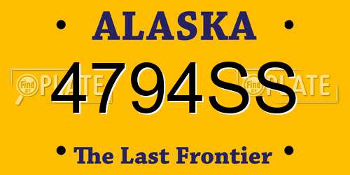 4794SS Alaska License Plate
