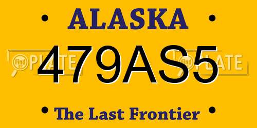 479AS5 Alaska License Plate