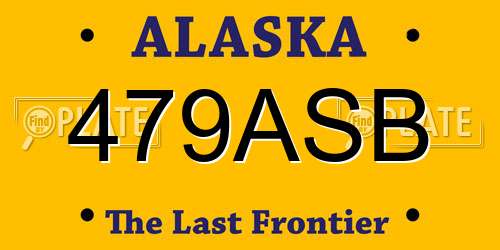 479ASB Alaska License Plate