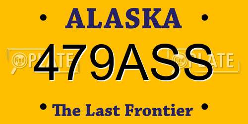 479ASS Alaska License Plate