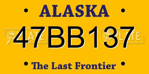 47BB137 Alaska License Plate