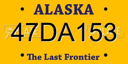 47DA153 Alaska License Plate