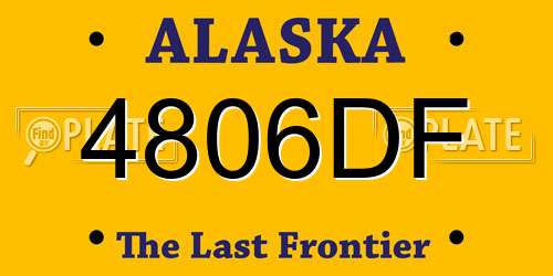 4806DF Alaska License Plate