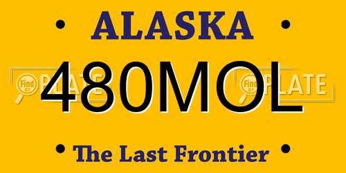 480MOL Alaska License Plate