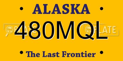 480MQL Alaska License Plate