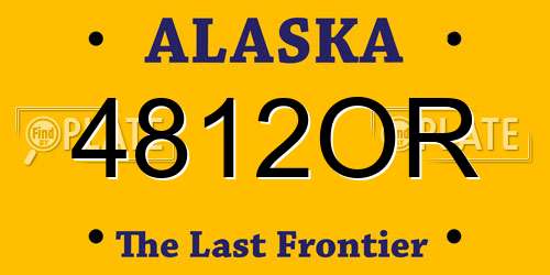 4812OR Alaska License Plate