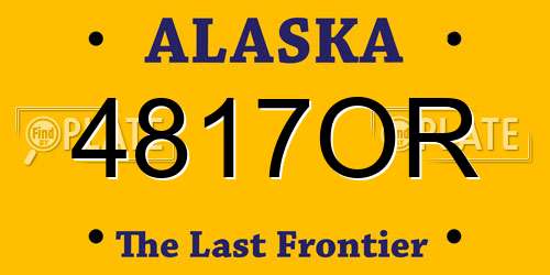 4817OR Alaska License Plate