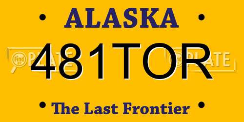 481TOR Alaska License Plate