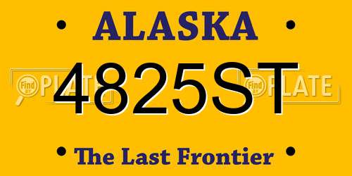 4825ST Alaska License Plate