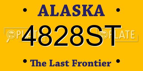4828ST Alaska License Plate