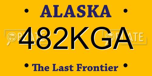 482KGA Alaska License Plate