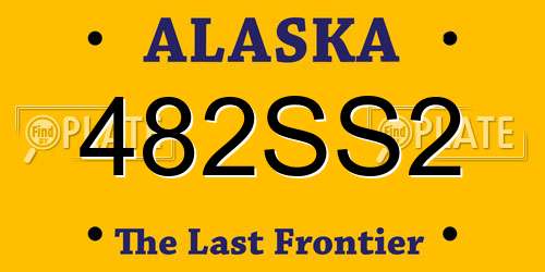 482SS2 Alaska License Plate