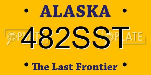 482SST Alaska License Plate