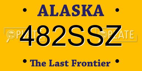 482SSZ Alaska License Plate