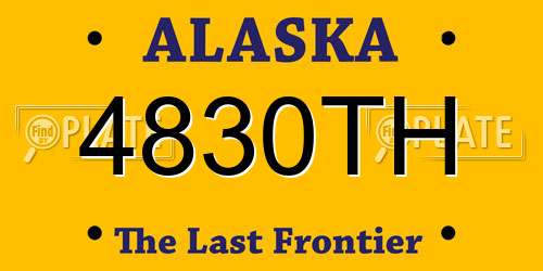 4830TH Alaska License Plate