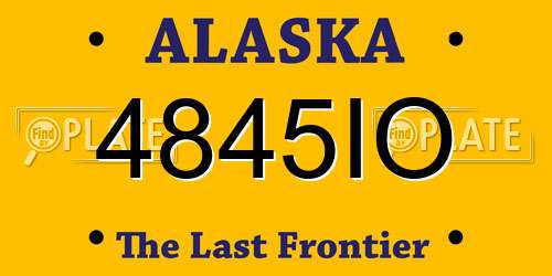 4845IO Alaska License Plate
