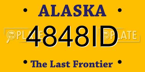 4848ID Alaska License Plate