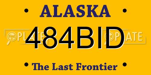 484BID Alaska License Plate