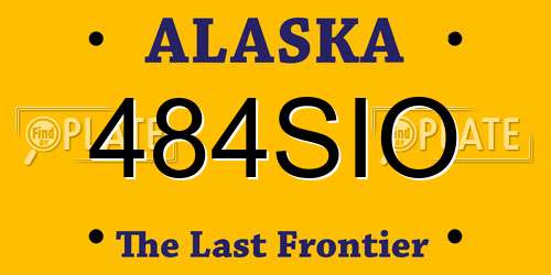 484SIO Alaska License Plate