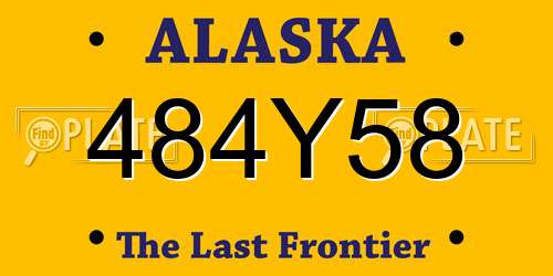 484Y58 Alaska License Plate