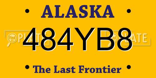 484YB8 Alaska License Plate