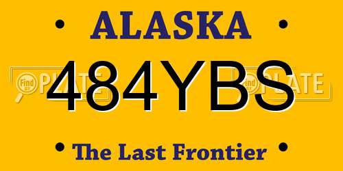 484YBS Alaska License Plate