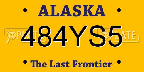 484YS5 Alaska License Plate