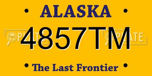 4857TM Alaska License Plate