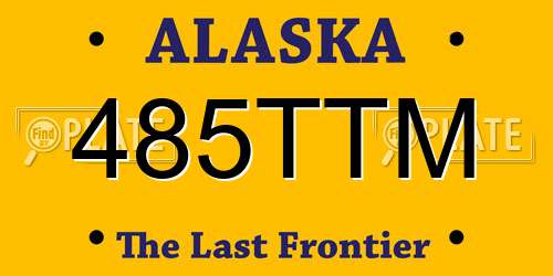 485TTM Alaska License Plate