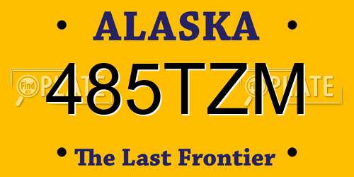 485TZM Alaska License Plate