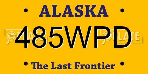 485WPD Alaska License Plate