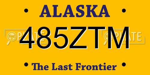 485ZTM Alaska License Plate