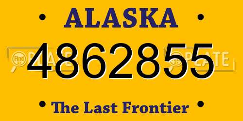 4862855 Alaska License Plate