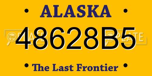 48628B5 Alaska License Plate